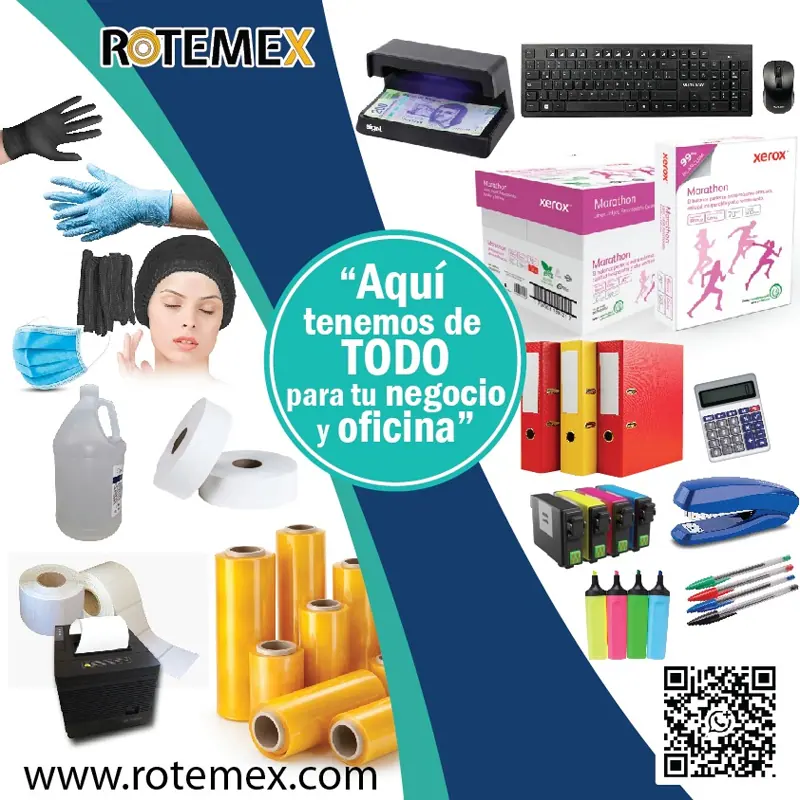 Insumos Rotemex: emplaye, rollos térmicos y productos para tu negocio